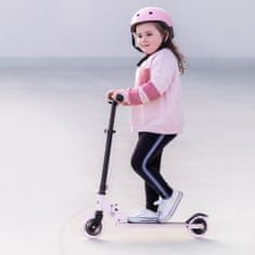 HyperMotion Koloběžka HyperMotion pro děti 3-8 let, Dvoukolová koloběžka WILLY, Skládací, Nastavitelná výška řídítek, Gumová kolečka, Protiskluzová platforma, Nosnost do 40 kg, Černá a růžová