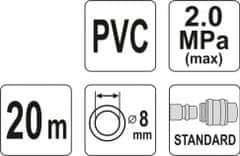YATO Hadice vzduchová PVC 8mm, 20m