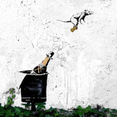 YOu bottles Termoláhev na pití Dual Banksy 500 ml Champagne Rat