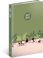 Presco Publishing 18měsíční diář Petito – Na kole 2023/2024, 11 × 17 cm