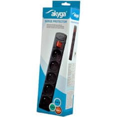 ART Akyga Prodlužovací kabel s 5 zásuvkami 1.8m 5outlets CEE7/5 s vypínačem