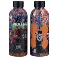 YOu bottles Termoláhev na pití Dual Banksy 500 ml Praying Boy