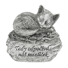 1patro Smuteční dekorace Kočička na kameni E167359