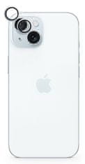 EPICO hliníkové ochranné sklo na čočky fotoaparátu pro iPhone 15 / 15 Plus 81112151600001 - modrá