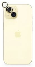 EPICO hliníkové ochranné sklo na čočky fotoaparátu pro iPhone 15 / 15 Plus 81112152400001 - žlutá