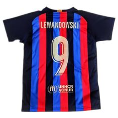 FotbalFans Dětský dres FC Barcelona, Lewandowski 9, tričko a šortky | 9-10 let