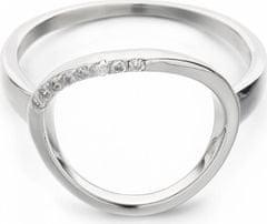 MOISS Elegantní stříbrný prsten se zirkony R0001901 (Obvod 48 mm)