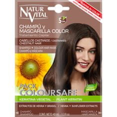 NaturVital Vzorek šamponu a masky na kaštanové vlasy, 40ml