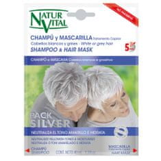 NaturVital Šampon a maska neutralizjící žluté a oranžové tóny - vzorek, 40ml