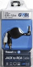 Gebl Kabel Jack 3,5/2 RCA M zatažitelný kabel L. 1,0m
