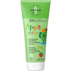 4organic přírodní šampon a mycí gel pro děti 2v1 apple friends 200ml