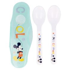 Mickey Mouse Mickey Mouse - Lžička Na Krmení 2 Ks + Pouzdro (Cool)