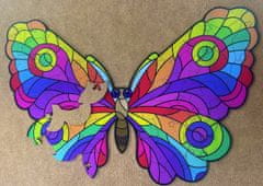 Kids DO Barevné dřevěné puzzle obrázek Motýl 52 dílků