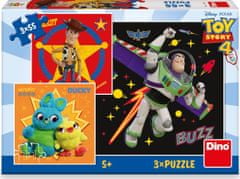 Dino Puzzle Toy Story 4, 3x55 dílků