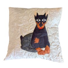 Handy Pets Patchwork - Povlak na dětský polštářek - Dobrman - světlý 42 x 42 cm