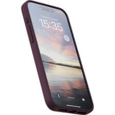 NJORD Salmon Leather kryt s MagSafe pro iPhone 15 Pro Max Vínově červená