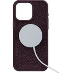 NJORD Salmon Leather kryt s MagSafe pro iPhone 15 Pro Max Vínově červená