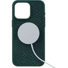 NJORD Salmon Leather kryt s MagSafe pro iPhone 15 Pro Max Zelená