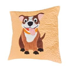 Handy Pets Patchwork - Povlak na dětský polštářek - Stafordširský Bulteriér - oranžový 42 x 42 cm