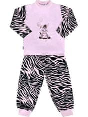 NEW BABY Dětské bavlněné pyžamo - Zebra s balónkem růžové - vel.116.