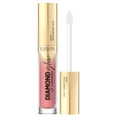 Eveline Cosmetics diamond glow lip luminizer lesk na rty s kyselinou hyaluronovou 04 malinový sorbet 4,5 ml