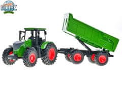 Kids Globe Farming traktor s vlečkou volný chod 41 cm