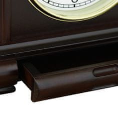 MPM QUALITY Dřevěné stolní hodiny MPM E03.3888.A, tmavě hnědá