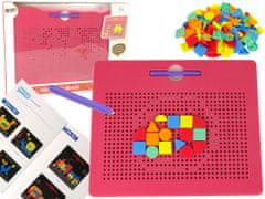 shumee Magnetická tabule s kuličkami, magnetický tablet, podložky, růžová