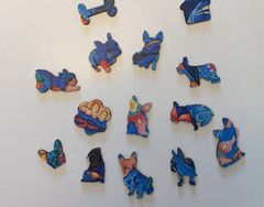 Dřevěné puzzle – Cute Pug - Pes / Mops, M