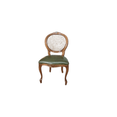 Domus Mobili Italy (2844) SEDIA GRIGLIA kožená zámecká židle zelená