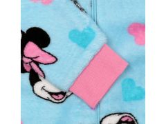 sarcia.eu Minnie Disney Modré, fleecové jednodílné pyžamo, dětské onesie s kapucí, OEKO-TEX 3-4 let 98-104 cm