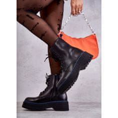 SWEET SHOES Dámské vázané boty Glans Black Callie velikost 39