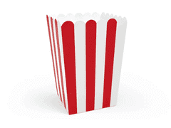 PartyDeco Popcorn boxy klasik 6ks 7x7x12,5cm