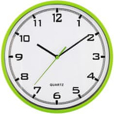 MPM QUALITY Nástěnné designové plastové hodiny Magit, zelená