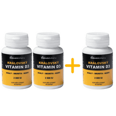 Kralovstvizdravi 2+1 Královský Vitamin D3, 2000 IU, 60 rostlinných kapslí