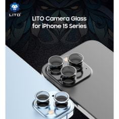 LITO Ochranné sklo fotoaparátu S+ - iPhone 15 / 15 Plus - Zelená KP29206