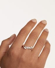 PDPAOLA Blyštivý stříbrný prsten se zirkony Terra Essentials AN02-861 (Obvod 48 mm)