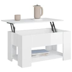 Vidaxl Konferenční stolek lesklý bílý 79 x 49 x 41 cm kompozitní dřevo
