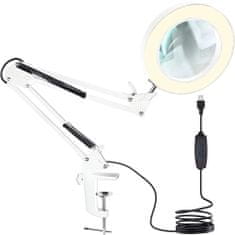 Izoksis 22692 Multifunkční kosmetická lampa s lupou 32 LED, USB, bílá