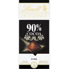 LINDT Excellence hořká čokoláda 90% kakaa 100g