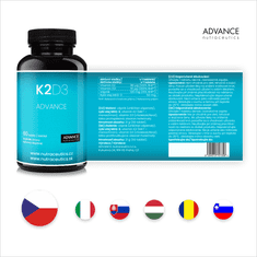Advance nutraceutics ADVANCE K2D3 60 tablet - vitamín K2 ve formě MK7 + Omega 3
