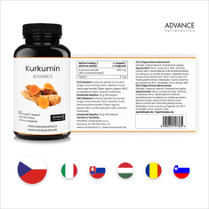Advance nutraceutics ADVANCE Kurkumin 60 kapslí - extra silný extrakt 95 % kurkuminoidů