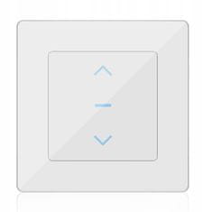 TopElektronik Bílý Jednoduchý skleněný rámeček pro zásuvky Vypínače a ovladače PSMART, Rámeček 1-kanálový bílý PSMART series
