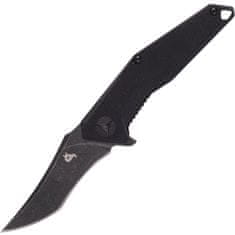 Fox Knives BF-729 BLACK FOX "KRÁVÍ" FOLDING KNIFE BLACK G10 HANDLE BLACK STONE WASHED BLADE