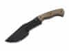 02BO073 Tracker outdoorový nůž 18,3 cm, černá, hnědá, Micarta, pouzdro Kydex