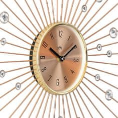 MPM QUALITY Designové kovové hodiny Sunito, růžová