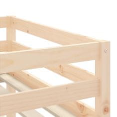 shumee Dětská patrová postel se žebříkem 90 x 190 cm borové dřevo
