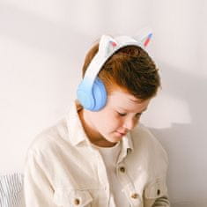Hoco W42 bezdrátové sluchátka s kočičíma ušima, modré