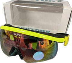 VICTORY Brýle pro běžecké lyžování / biatlon , fluo- žluté, odklopitelné, uni velikost