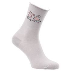 Zdravé Ponožky Zdravé ponožky- dámské bavlněné ruličkové zdravotní ponožky kočičky 6105324 4-pack, 35-38
